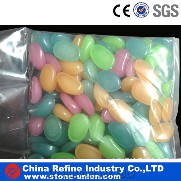 White Glow Pebble Stone &Glow Rubble/Glow Resin Gravel/Glow in the Dark Breakstone/Rubble