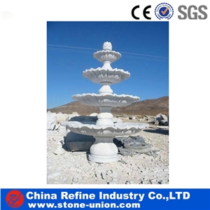 White Marble Large Size Four Layers Exterior Fountain,Natural Stone Fountain Factory Sale,Garden Carved Fountain