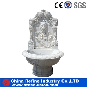 White Marble Wall Fountain Statue Landscaping Fountain