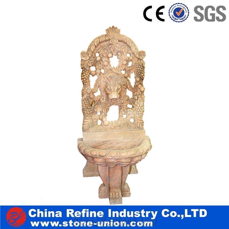 White Marble Wall Fountain Statue Landscaping Fountain