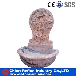 White Marble Wall Fountain Statue Landscaping Fountain