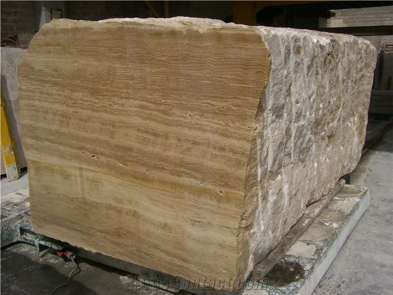 Vicuna Travertine, Travertino Vicuna Oscuro Blocks