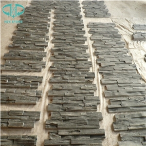 Black Slate Cultural Stone Panel Tiles for Wall Cladding,Roofing Tiles,Flooring Tiles,Wall Veneer Stone Tiles,Outdoor Wall Tiles,Ledge Stone Siding,Slate Pattern Paving Stone