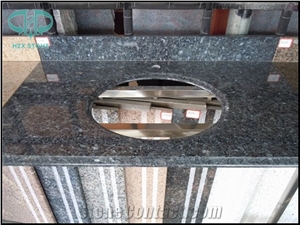 Blue Pearl Granite Vanity Top, Pearl Blue Granite Bath Tops