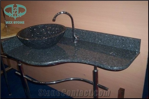 Blue Pearl Granite Vanity Top, Pearl Blue Granite Bath Tops