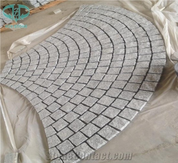 Cheap G602 Cubestone with Mesh, Light Grey,China Grey Sardo,New Bianco Sardo,Natural Split Cubestone for Grey Paving Stone,Walkway Pavers,Exterior Pattern,Garden Paving,Cobble Stone,Driveway Paver