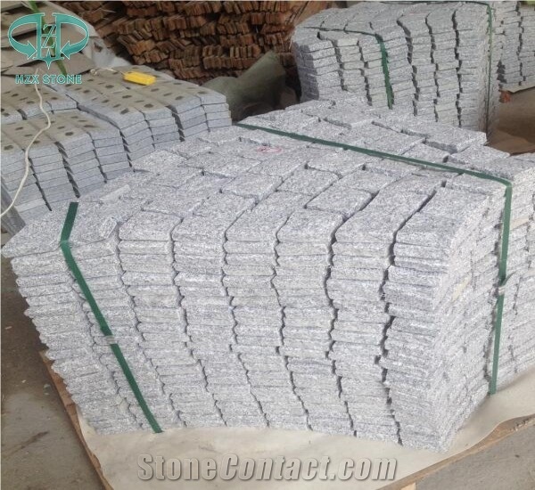 Cheap G602 Cubestone with Mesh, Light Grey,China Grey Sardo,New Bianco Sardo,Natural Split Cubestone for Grey Paving Stone,Walkway Pavers,Exterior Pattern,Garden Paving,Cobble Stone,Driveway Paver