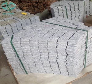 Cheap G602 Cubestone with Mesh, Light Grey,China Grey Sardo,New Bianco Sardo,Natural Split Cubestone for Grey Paving Stone,Walkway Pavers,Exterior Pattern,Garden Paving,Cobble Stone,Driveway Paver