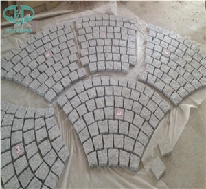 Cheap G602 Cubestone with Mesh, Light Grey,China Grey Sardo,New Bianco Sardo,Natural Split Cubestone for Grey Paving Stone,Walkway Pavers,Exterior Pattern,Garden Paving,Cobble Stone,Driveway Paver