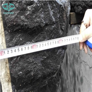 China Black Jade Marble Rough Blocks, Pure Black Marble Block