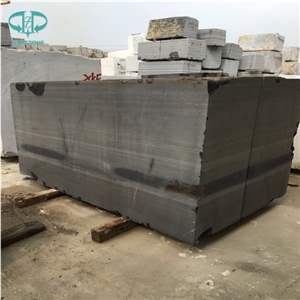 China Black Jade Marble Rough Blocks, Pure Black Marble Block