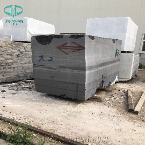 China Black Jade Marble Sawn Cut Blocks, Pure Black Marble Block