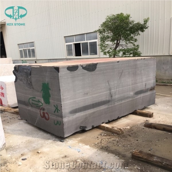 China Black Jade Marble Sawn Cut Blocks, Pure Black Marble Block