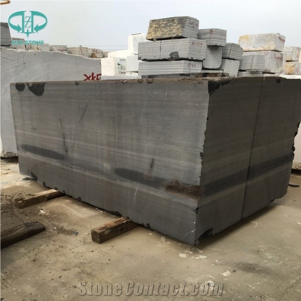 China Black Jade Marble Sawn Cut Blocks, Pure Black Marble Block