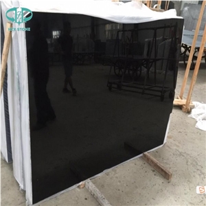 China Black Jade Marble Sawn Cut Blocks, Pure Black Marble Block