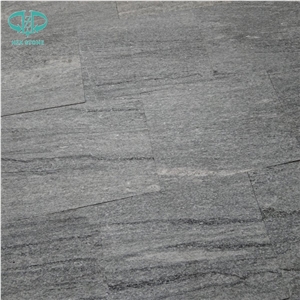 China Flamed Nero Santiago G302 Grey Granite Slabs & Tiles, Shandong Negro Grey Landscape Granite, Chinese Natural Black Paving Landscape Stone, Wall & Flooring