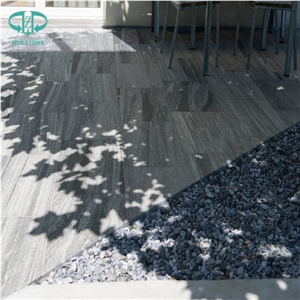 China Flamed Nero Santiago G302 Grey Granite Slabs & Tiles, Shandong Negro Grey Landscape Granite, Chinese Natural Black Paving Landscape Stone, Wall & Flooring