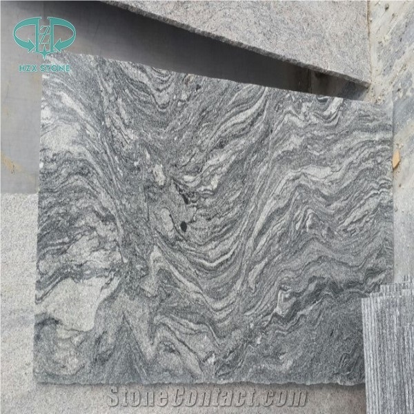 China G302 Granite Landscaping Veins Granite Slabs,Nero Santiago,Wood Grain Black Granite Slabs&Tiles, Fantasy Grey Granite
