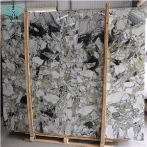Cool Emerald Marble, Light Green Marble Flooring Tile, Translucent Marble Slab, Ice Jade Green Polished Slabs