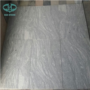 Cross Cut Granite Slab, Nero Santiago Granite, Grey Landscape Granite, Landscape Grey Granite, New Negro Santiago Granite, G302 Grey Granite Slabs & Tiles