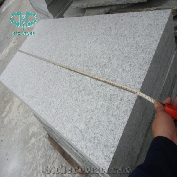 Flamed G602 Granite Grey Tile Slab, Cut-To-Size, Flamed, Steps,Risers,White Stone G602 Granite Slabs,China Grey Sardo,Cristallo Grigio,Mayflower Snow,Wall-Cladding