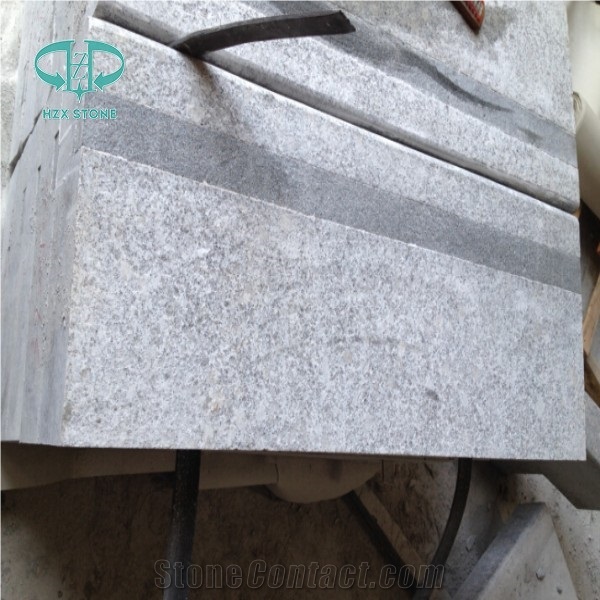 Flamed G602 Granite Grey Tile Slab, Cut-To-Size, Flamed, Steps,Risers,White Stone G602 Granite Slabs,China Grey Sardo,Cristallo Grigio,Mayflower Snow,Wall-Cladding