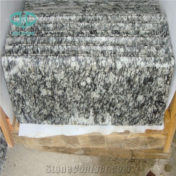 G377 Spray White Granite Polished Tiles/Slabs,Seawave White
