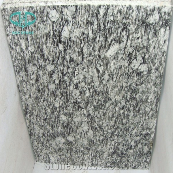 G377 Spray White Granite Polished Tiles/Slabs,Seawave White