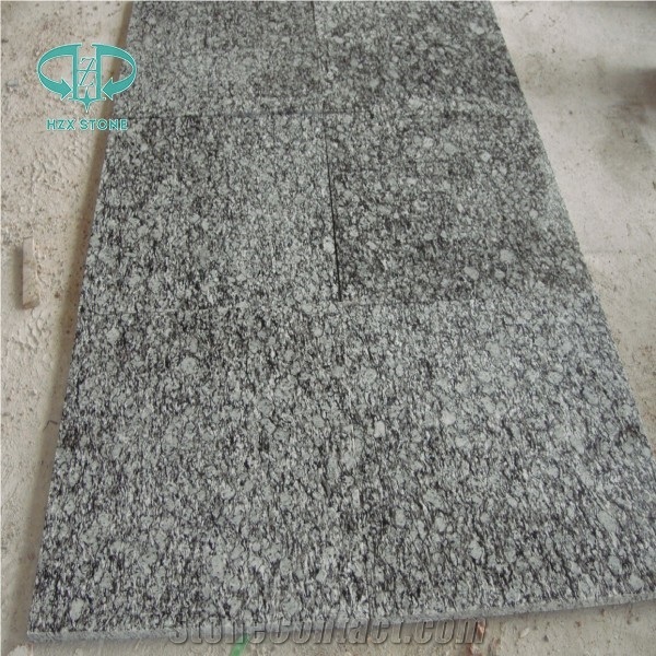 G377 Spray White Granite Polished Tiles/Slabs,Seawave White