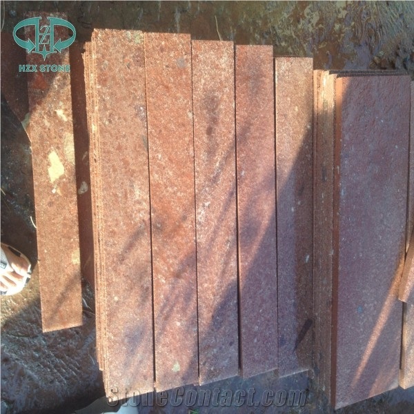 G666 Ocean Red Granite Flamed Pavers & Landscaping Stone, Red Porphyry, Shouning Red Porphyry,Red Porphyrite,Porphyry Red,Liancheng Red Porphyry, Dayang Red,China Red Granite Curbstone,Side Stone