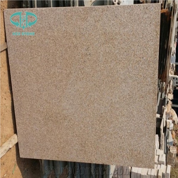 G682 Yellow Beige Granite Flamed Bushhamered Paving Stone Patio Walkway Driving Terrace Pavers/Floor/Rusty Yellow/Sunset Gold Stone