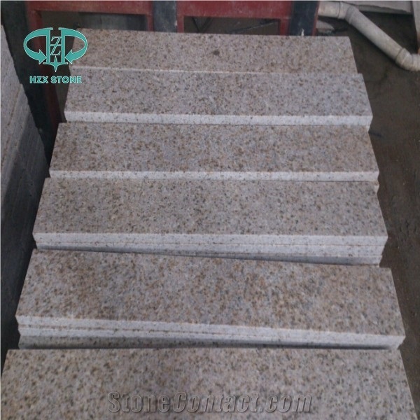 G682 Yellow Beige Granite Flamed Bushhamered Paving Stone Patio Walkway Driving Terrace Pavers/Floor/Rusty Yellow/Sunset Gold Stone