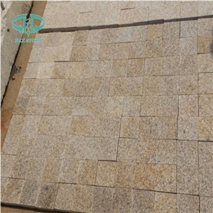 G682 Yellow Beige Granite Flamed Bushhamered Paving Stone Patio Walkway Driving Terrace Pavers/Floor/Rusty Yellow/Sunset Gold Stone