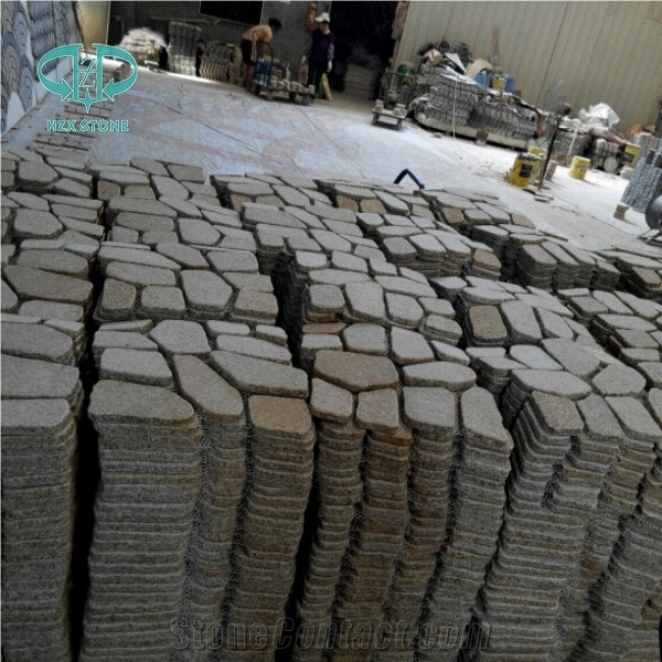 G682 Yellow Beige Granite Flamed Bushhamered Paving Stone Patio Walkway Driving Terrace Pavers/Floor/Rusty Yellow/Sunset Gold Stone
