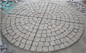 G682 Yellow Granite Cobble Stone Paving Sets Granite Cube Stone Paving Stone Driveway Walkway Patio Garden Landscape Pavers