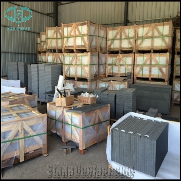 Hainan Black Basalt Slabs & Tiles, China Black Basalt Stone, Black Andesite Stone Tile Lava Stone Tiles