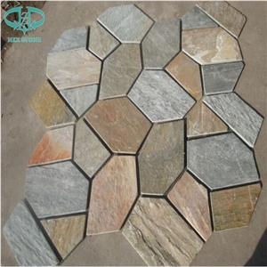 Rusty Slate Random Flagstones,Irregular Flagstones,Flagstone for Patio,Walkway Pavers,Driveway,Wall Cladding,Roofing Tiles,Flooring Tiles,Outdoor Wall Tiles,Paving Stone,Landscaping Flagstone