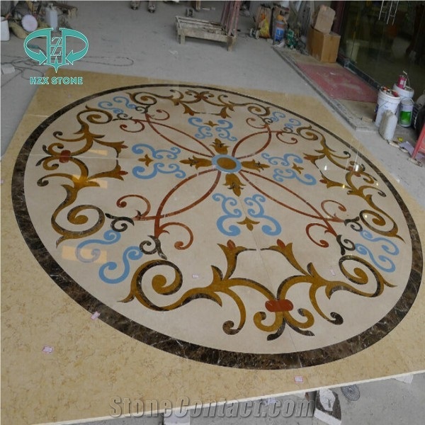 Water Jet Marble Medallion, Marble Decor Wall Tiles, Floor Medallions, Carpet Medallions,Marble Flooring/Tiles
