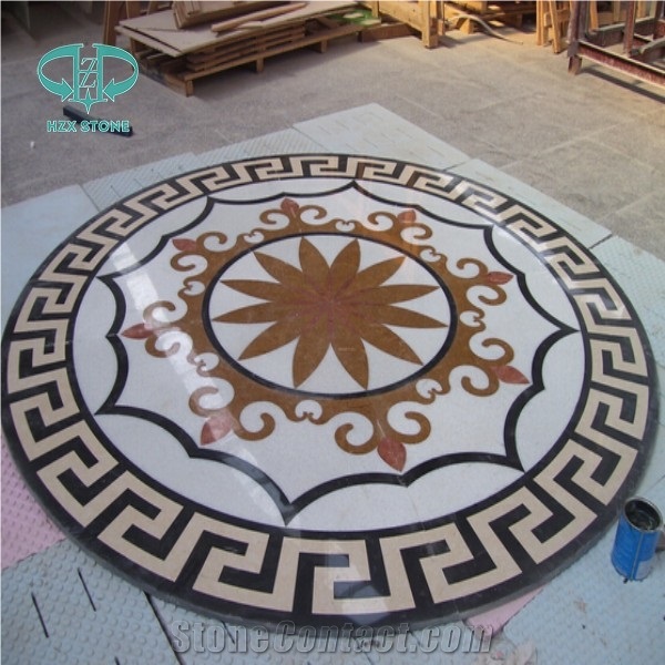 Water Jet Marble Medallion, Marble Decor Wall Tiles, Floor Medallions, Carpet Medallions,Marble Flooring/Tiles