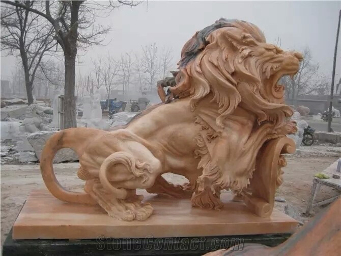 Colorful Lion Sculpture,Outside animal Scupture,Garden Lion Sculpture