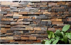 Slate Walling Cultured Stone,Outdoor Multicolor Slate Walling Decoration