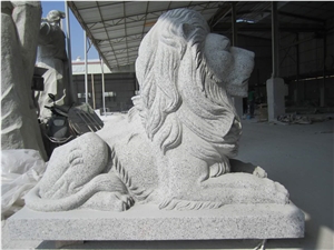 White Marble Lion Sculpture,Garden animals sculptures
