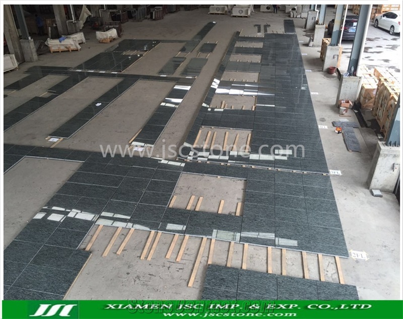 G612 Olive Green Granite Kitchen Countertops, Kitchen Worktops