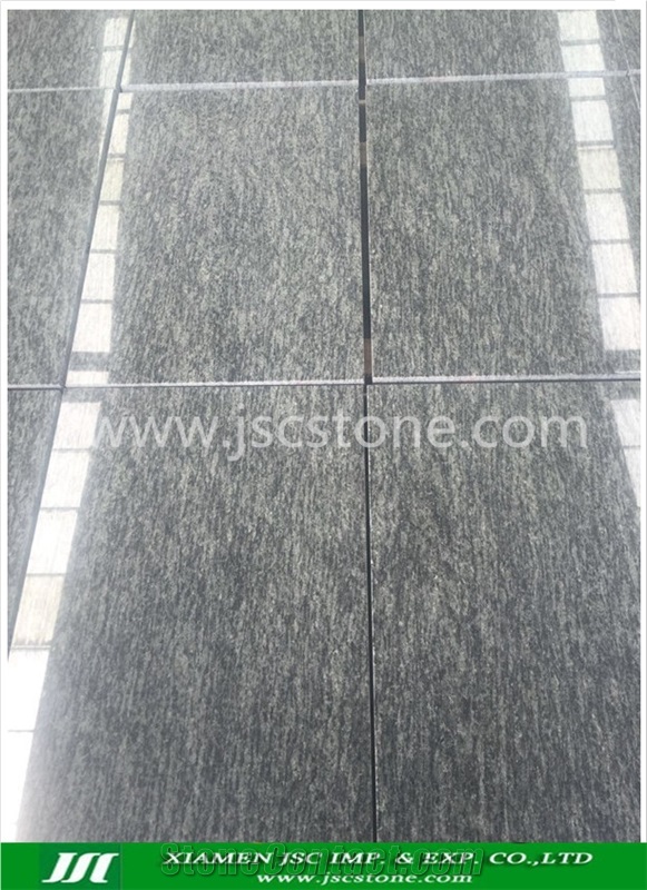 G612 Olive Green Granite Kitchen Countertops, Kitchen Worktops