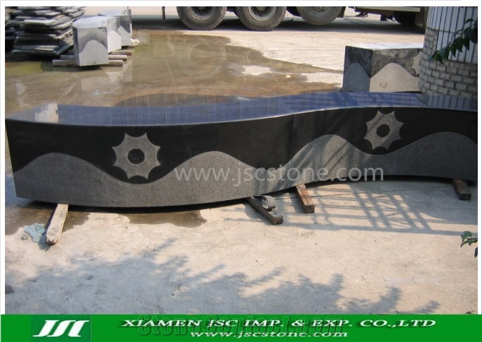 G684 Black Basalt Bath Tops