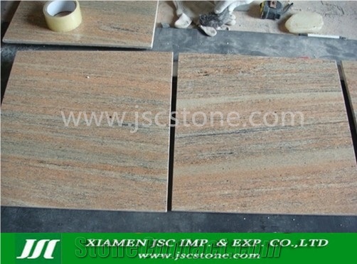 Raw Silk Red Granite Slabs & Tiles, India Pink Granite