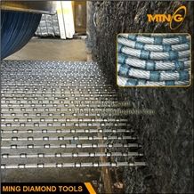 7.3mm Diamond Multi Wire Saw with Plastic Coating for Granite Cutting