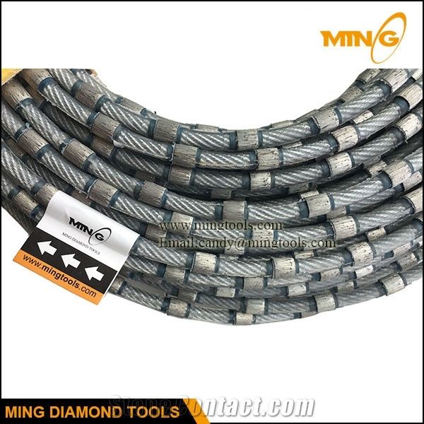 7.3mm Diamond Multi Wire Saw with Plastic Coating for Granite Cutting