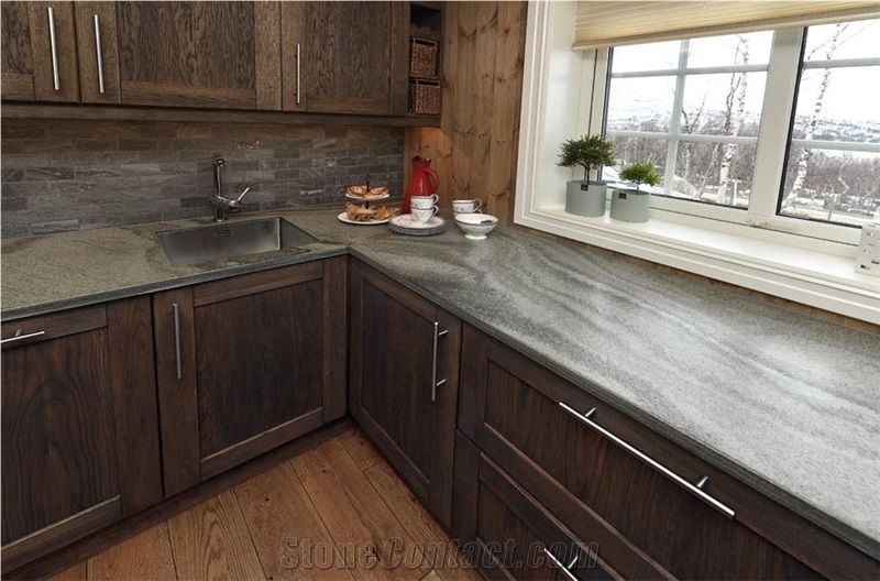 Kitchen Worktop Dark Oppdal Golan Brushed