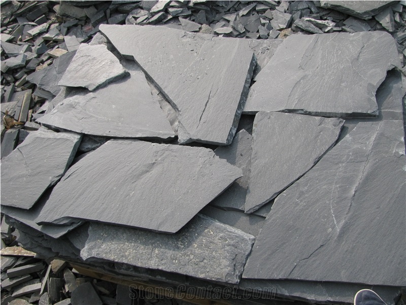 Black Slate Random Stone